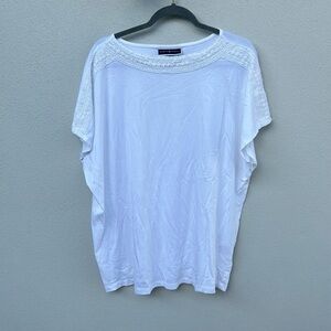 Karen Scott White Short Sleeved T Shirt Plus Size 3X Woman’s